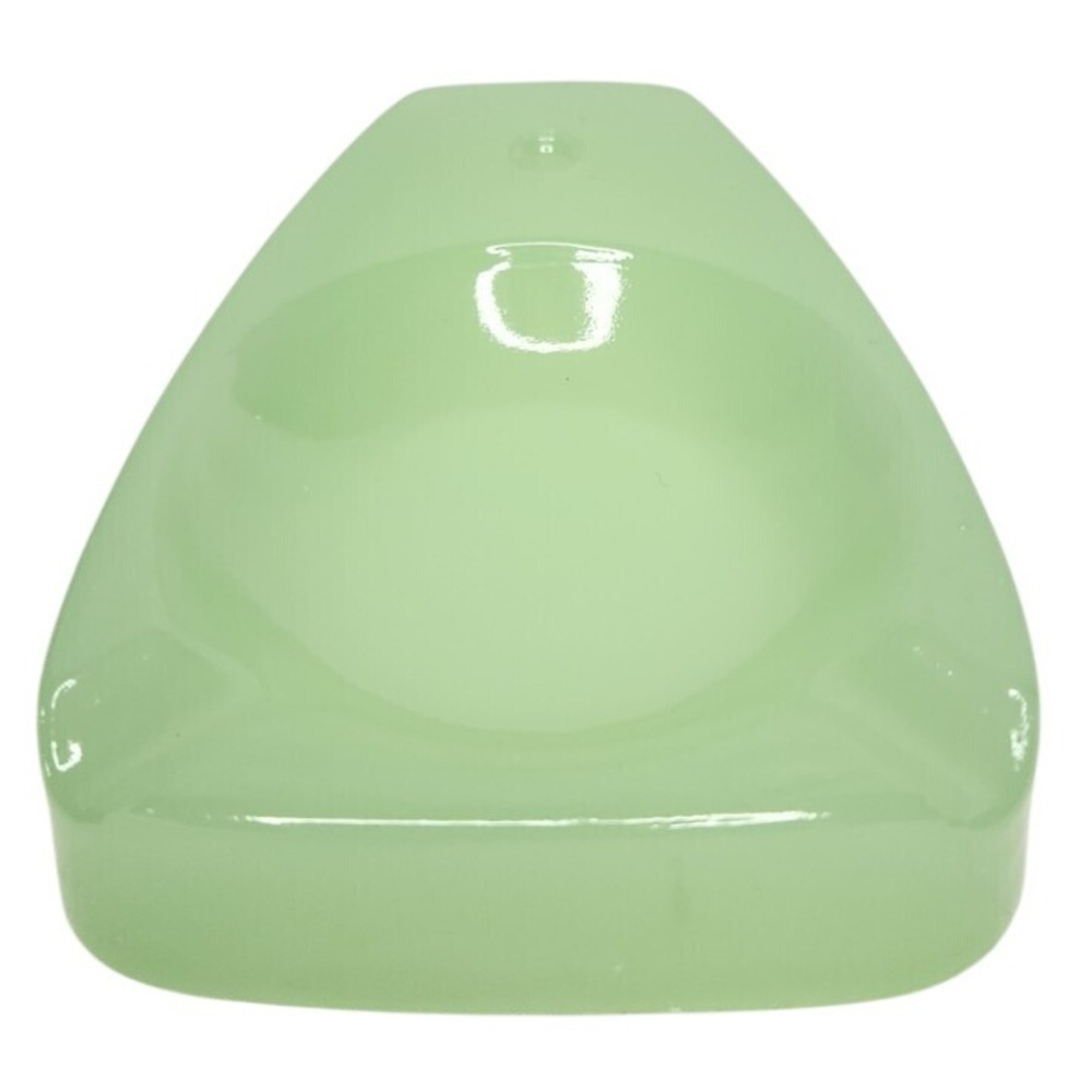 Vintage Art Deco Green Jadeite‎ Glass Trinket Tray / Ashtray - Part (No Glow)